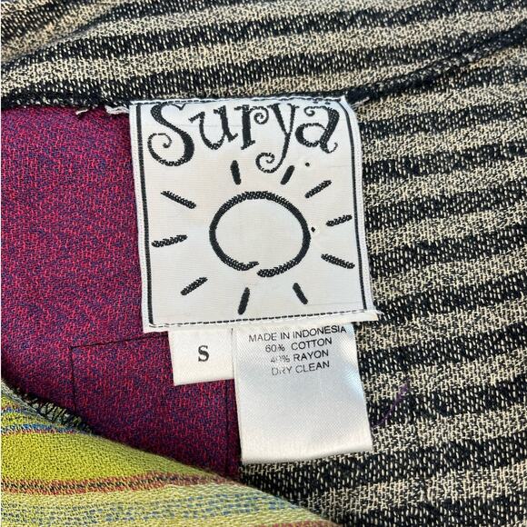 Surya Art To Wear Mixed Media patchwork Skirt & Top Set Size S Teachercore - Picture 2 of 12